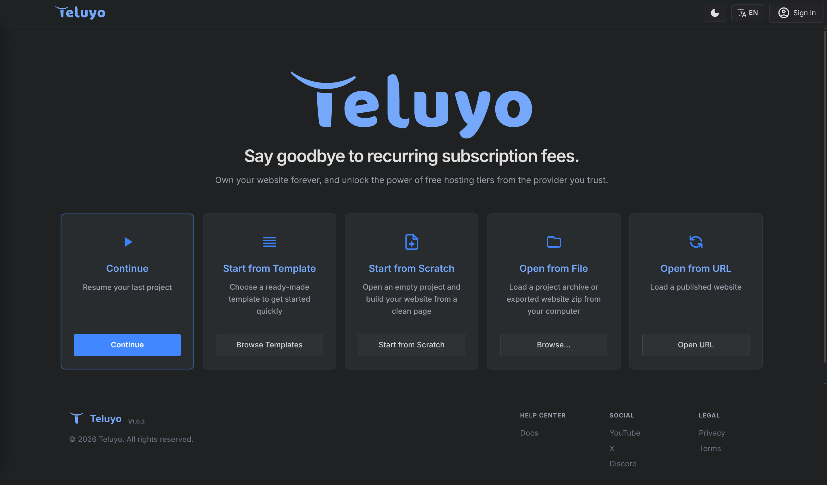 Start screen screenshot placeholder